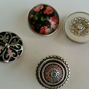 18mm Snap Button Charms (4)
